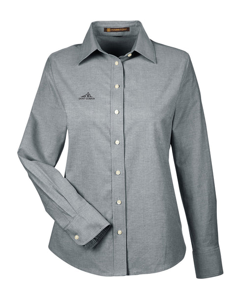 Ladies' Long-Sleeve Oxford with Stain-Release